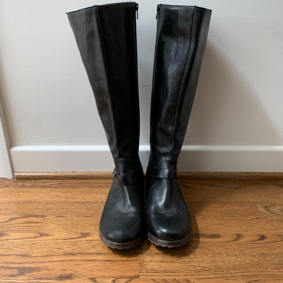 Kenneth Cole New York Black Leather Riding Boot - Picture 5 of 16